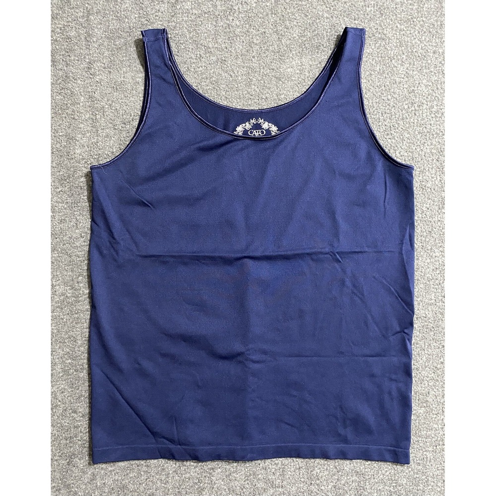 Cato Women's Basic Navy Blue Stretch Tank Top Shirt Size 22/24W